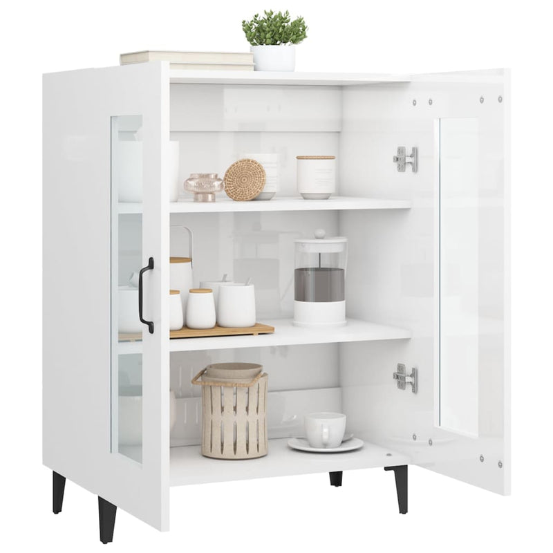 vidaXL Sideboard Smoked Oak 69.5x34x90 cm Engineered Wood