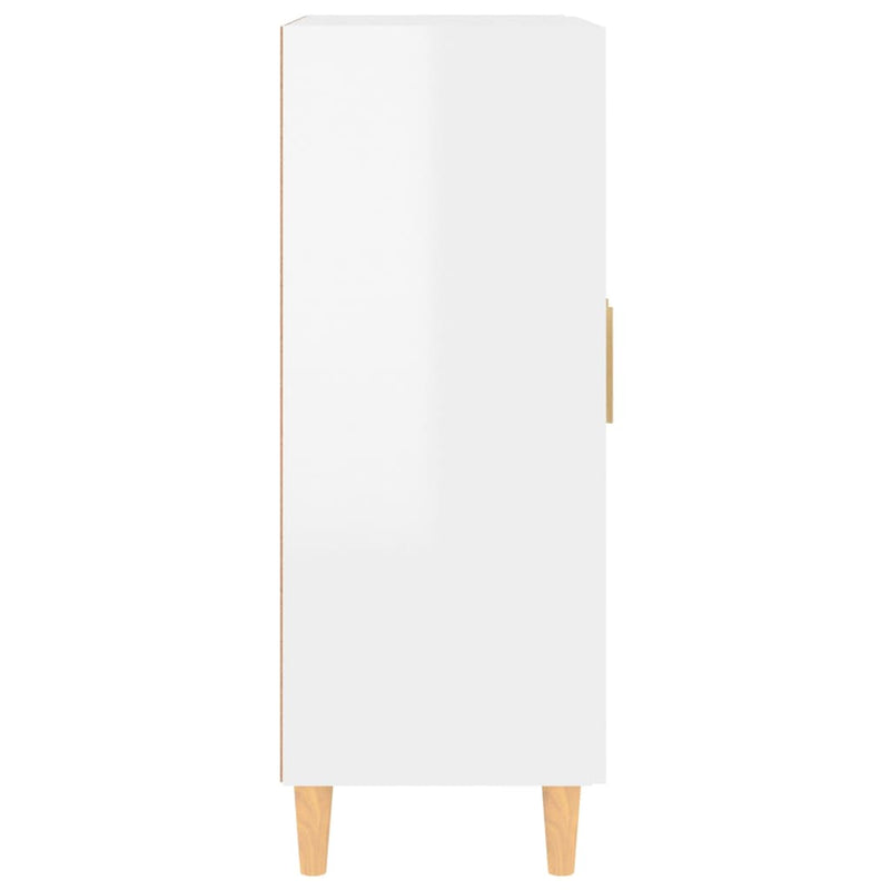 vidaXL Sideboard High Gloss White 69.5x34x90 cm Engineered Wood