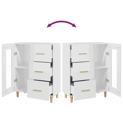 vidaXL Sideboard Smoked Oak 69.5x34x90 cm Engineered Wood