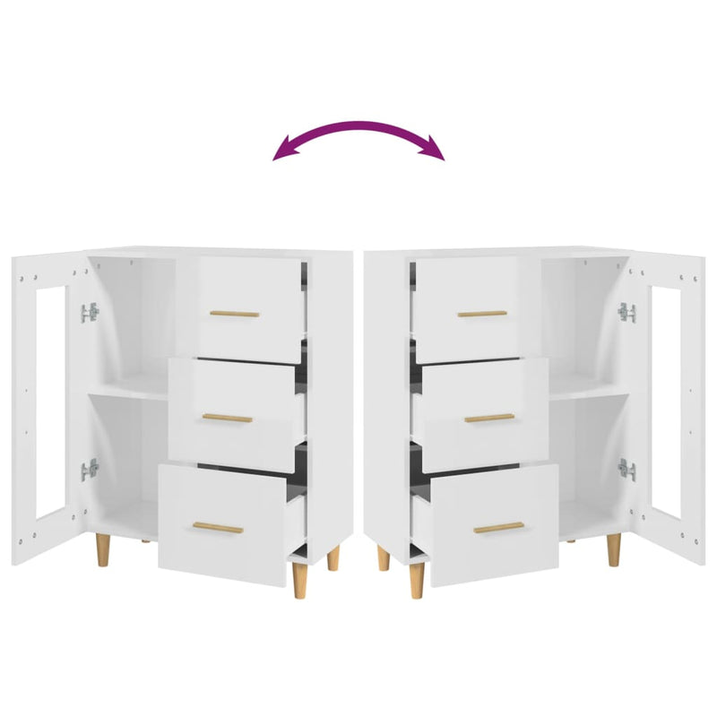 vidaXL Sideboard Smoked Oak 69.5x34x90 cm Engineered Wood