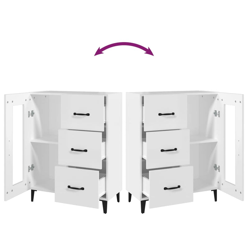 vidaXL Sideboard White 69.5x34x90 cm Engineered Wood