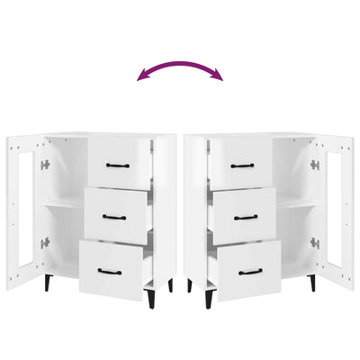 vidaXL Sideboard White 69.5x34x90 cm Engineered Wood