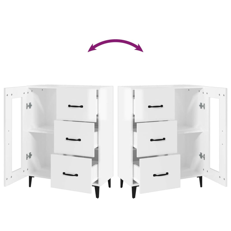 vidaXL Sideboard White 69.5x34x90 cm Engineered Wood