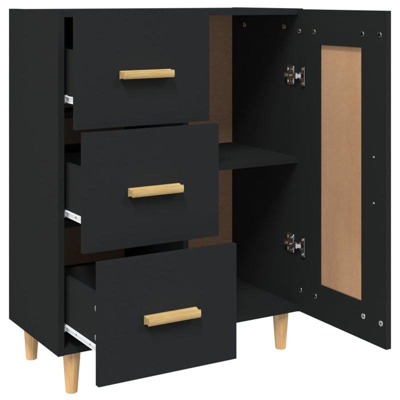 vidaXL Sideboard Smoked Oak 69.5x34x90 cm Engineered Wood