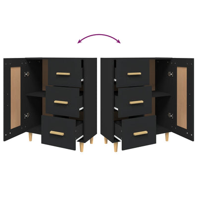 vidaXL Sideboard Smoked Oak 69.5x34x90 cm Engineered Wood