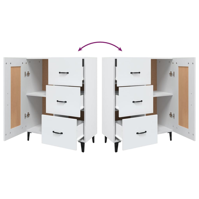 vidaXL Sideboard Black 69.5x34x90 cm Engineered Wood