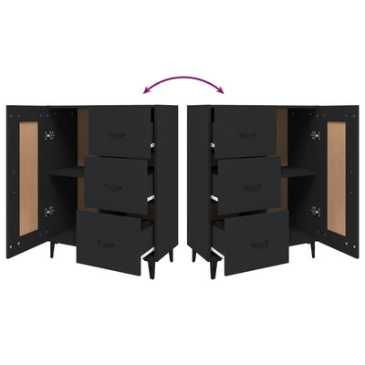 vidaXL Sideboard Black 69.5x34x90 cm Engineered Wood