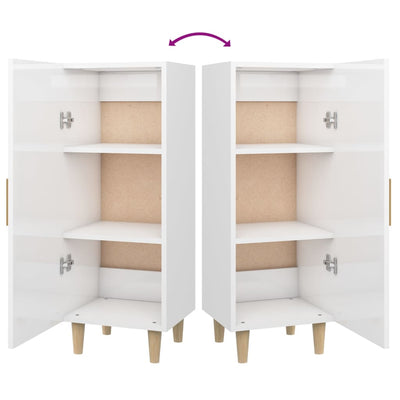 vidaXL Sideboard Smoked Oak 34.5x34x90 cm Engineered Wood