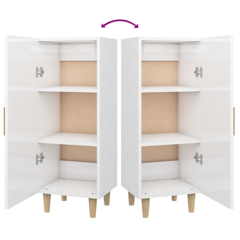 vidaXL Sideboard Smoked Oak 34.5x34x90 cm Engineered Wood