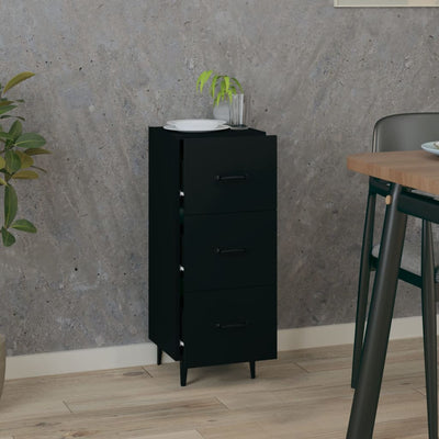 vidaXL Sideboard Black 34.5x34x90 cm Engineered Wood