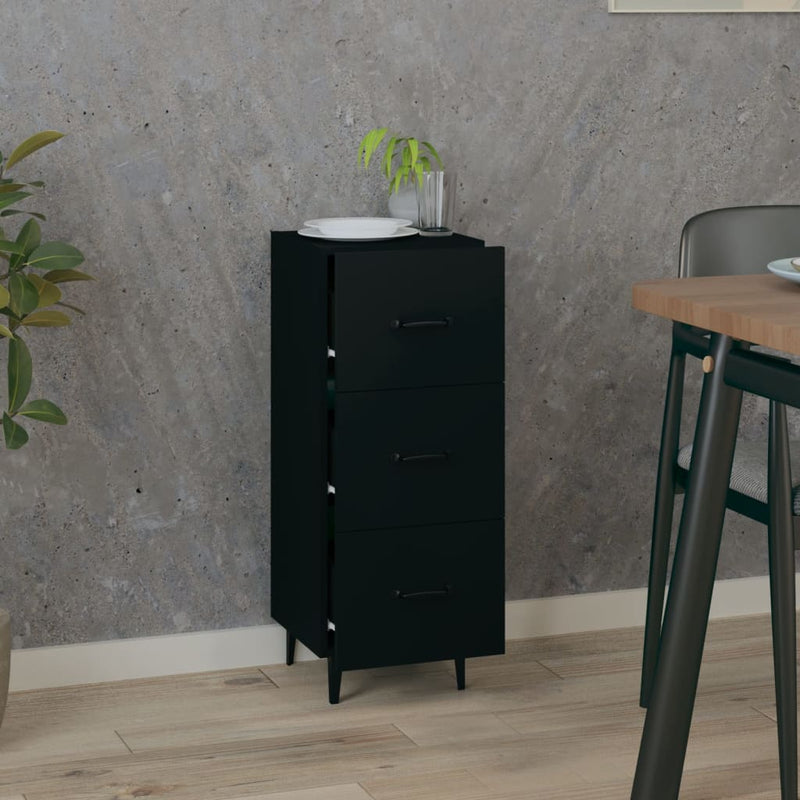 vidaXL Sideboard Black 34.5x34x90 cm Engineered Wood