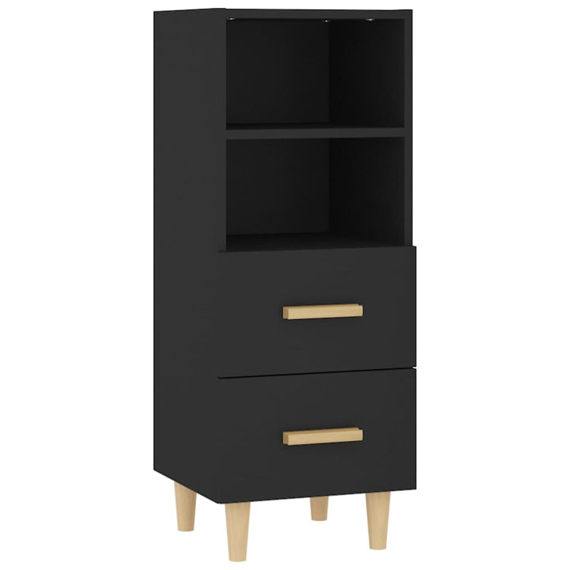 vidaXL Sideboard Black 34.5x34x90 cm Engineered Wood