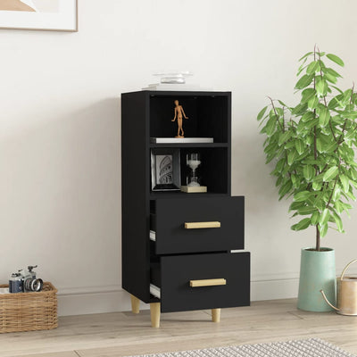 vidaXL Sideboard Black 34.5x34x90 cm Engineered Wood