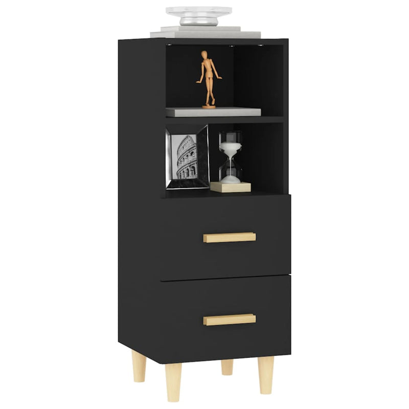 vidaXL Sideboard Black 34.5x34x90 cm Engineered Wood
