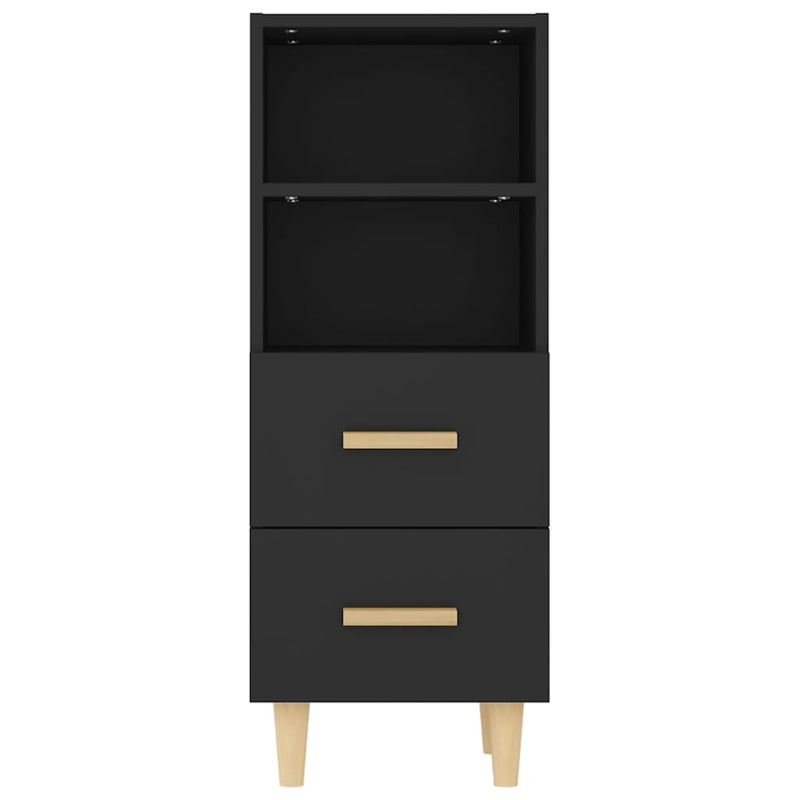 vidaXL Sideboard Black 34.5x34x90 cm Engineered Wood