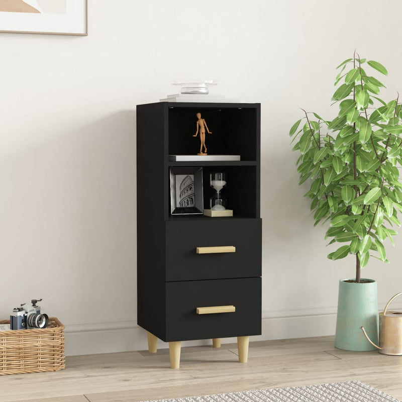 vidaXL Sideboard Black 34.5x34x90 cm Engineered Wood
