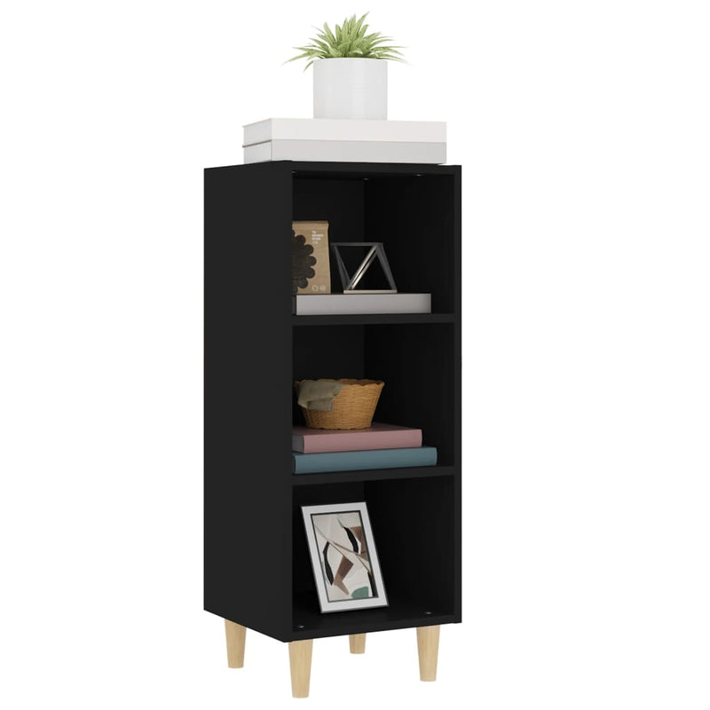vidaXL Sideboard Black 34.5x32.5x90 cm Engineered Wood