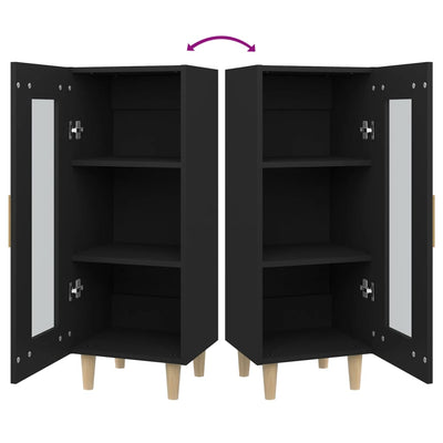 vidaXL Sideboard Smoked Oak 34.5x34x90 cm Engineered Wood