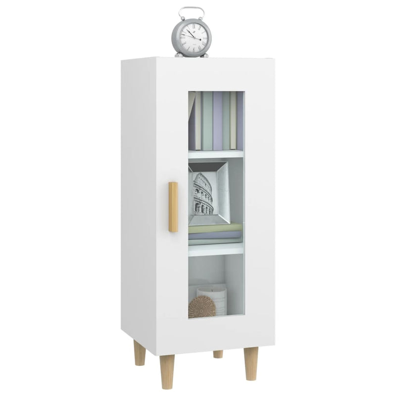 vidaXL Sideboard High Gloss White 34.5x34x90 cm Engineered Wood