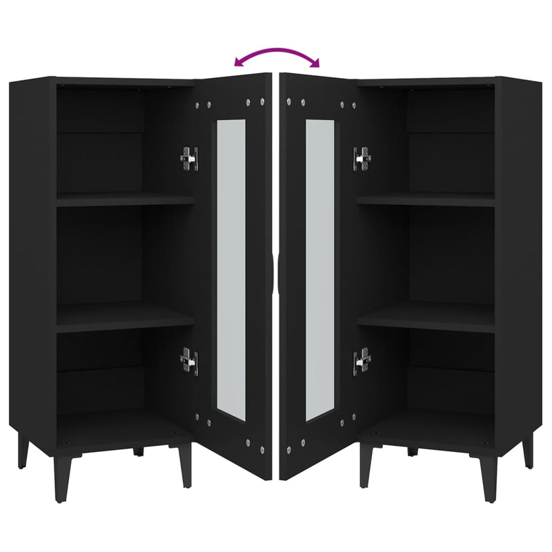 vidaXL Sideboard Smoked Oak 34.5x34x90 cm Engineered Wood