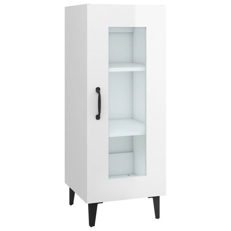 vidaXL Sideboard High Gloss White 34.5x34x90 cm Engineered Wood