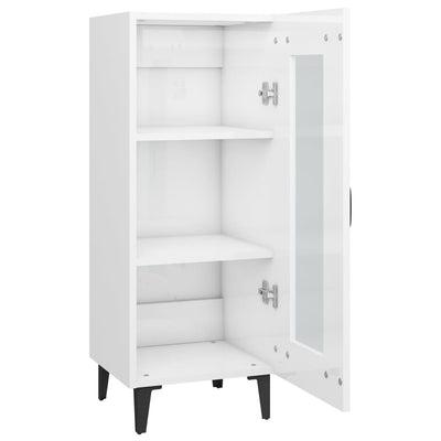 vidaXL Sideboard High Gloss White 34.5x34x90 cm Engineered Wood