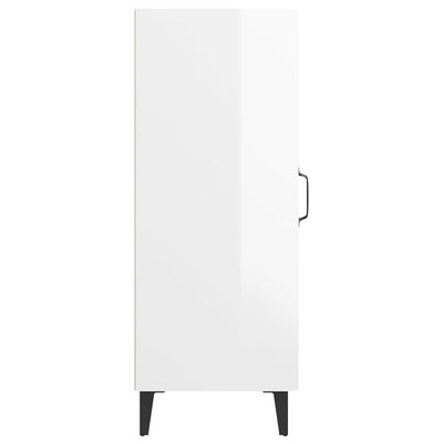 vidaXL Sideboard High Gloss White 34.5x34x90 cm Engineered Wood