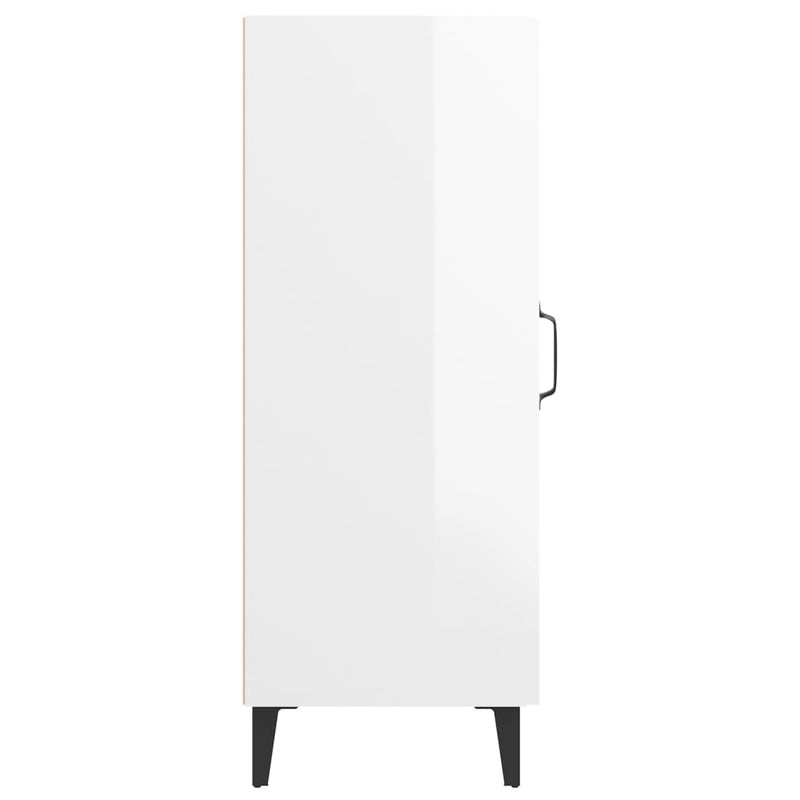vidaXL Sideboard High Gloss White 34.5x34x90 cm Engineered Wood