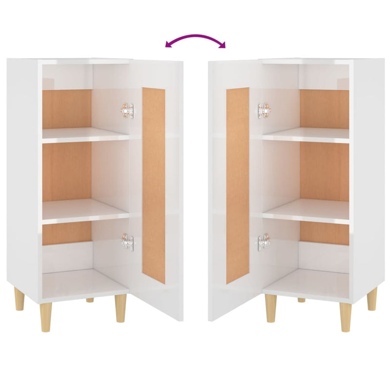 vidaXL Sideboard Black 34.5x34x90 cm Engineered Wood