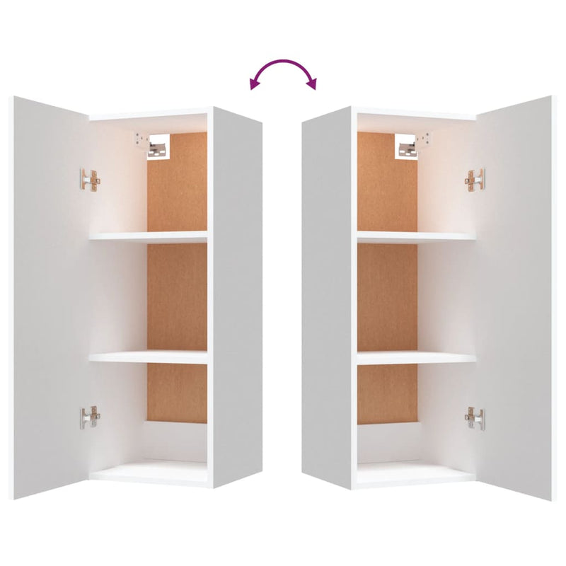 vidaXL Wall Cabinet Black 34.5x34x90 cm Engineered Wood