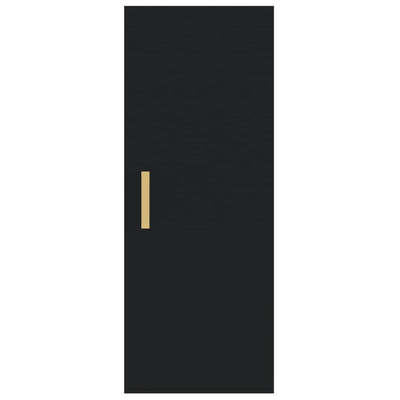 vidaXL Wall Cabinet Black 34.5x34x90 cm Engineered Wood