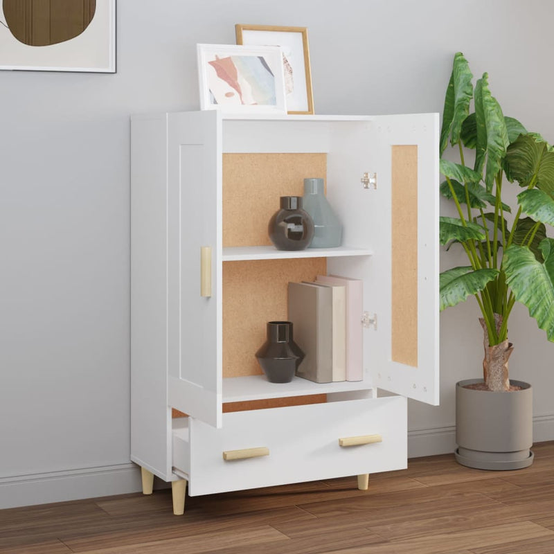 vidaXL Highboard Black 70x31x115 cm Engineered Wood