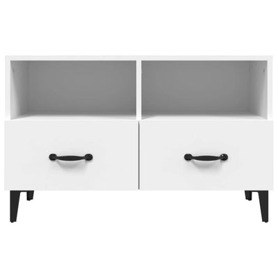 vidaXL TV Cabinet Black 80x36x50 cm Engineered Wood