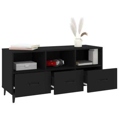 vidaXL TV Cabinet Smoked Oak 102x35x50 cm Engineered Wood