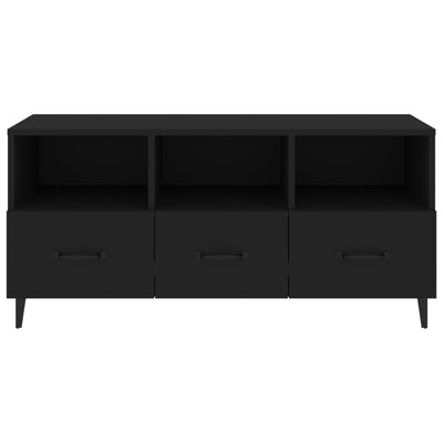 vidaXL TV Cabinet Smoked Oak 102x35x50 cm Engineered Wood