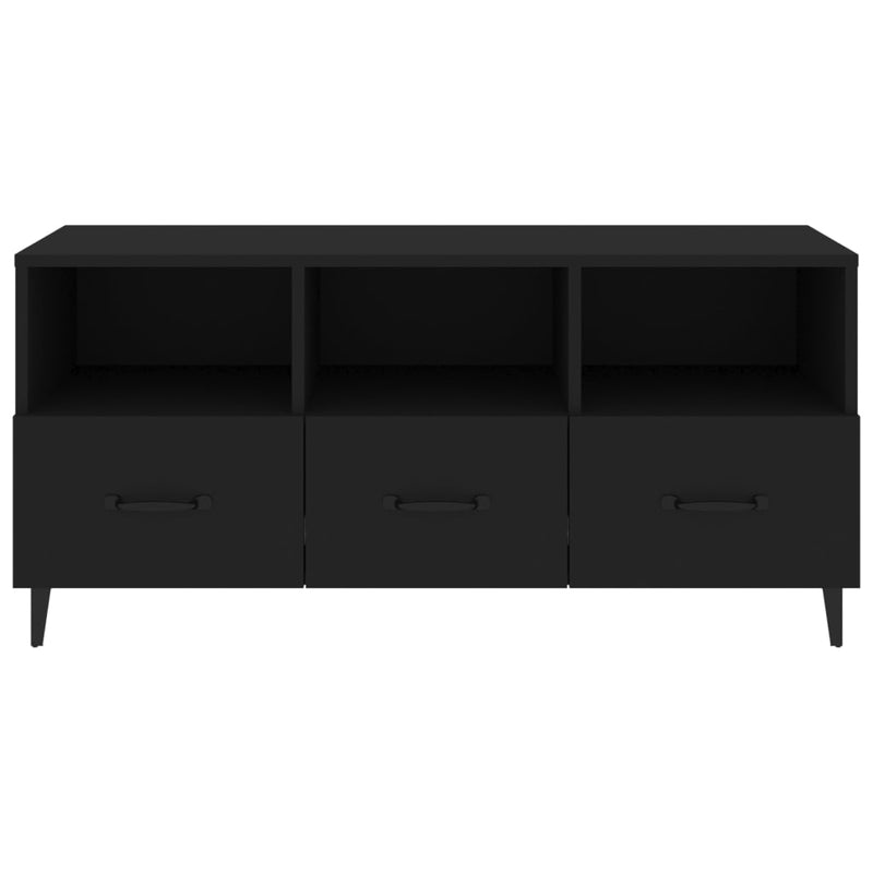 vidaXL TV Cabinet Smoked Oak 102x35x50 cm Engineered Wood