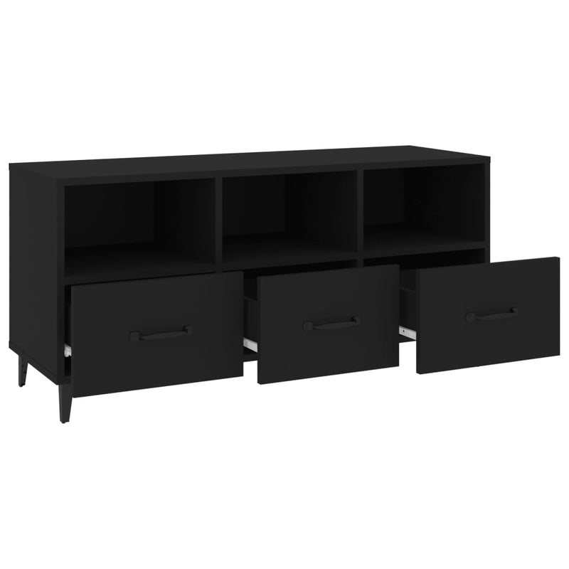 vidaXL TV Cabinet Smoked Oak 102x35x50 cm Engineered Wood