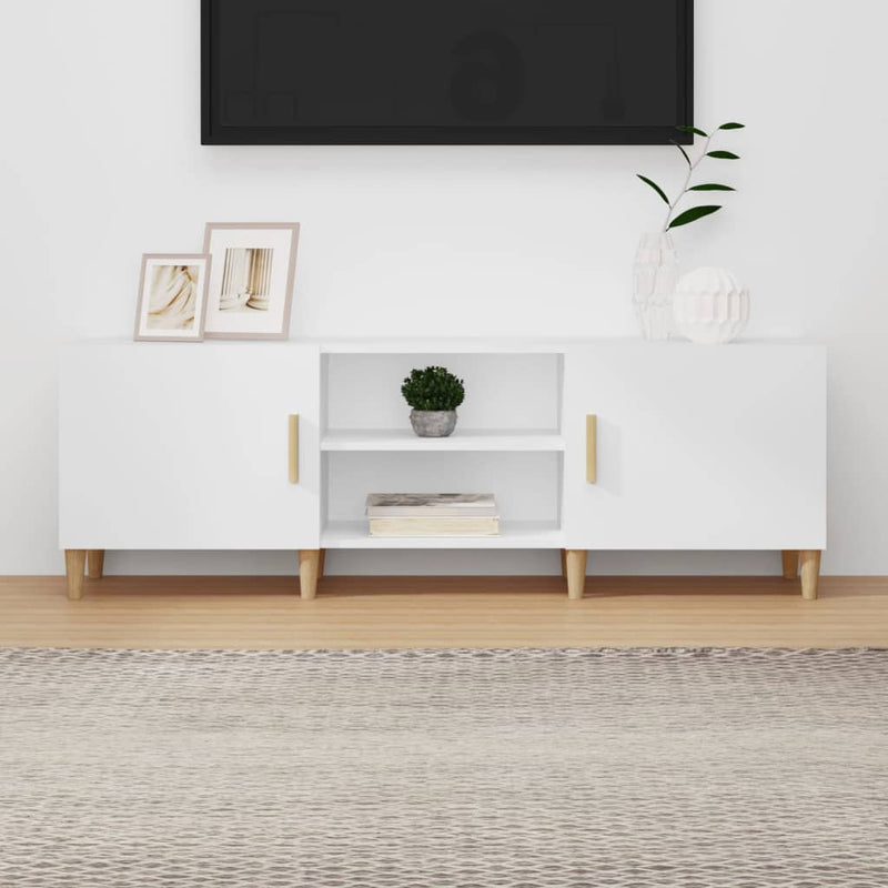 vidaXL TV Cabinet Black 150x30x50 cm Engineered Wood
