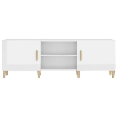 vidaXL TV Cabinet Black 150x30x50 cm Engineered Wood