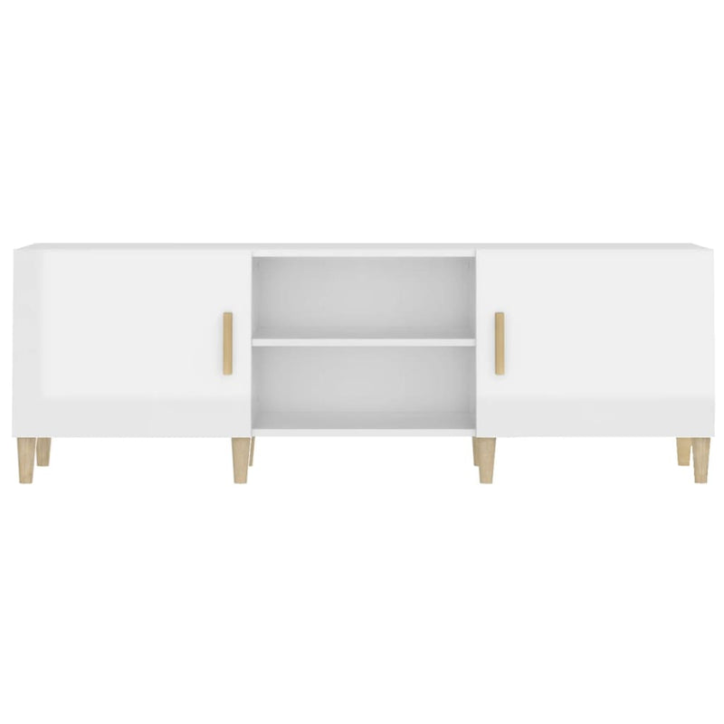 vidaXL TV Cabinet Black 150x30x50 cm Engineered Wood