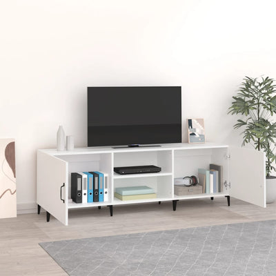vidaXL TV Cabinet Black 150x30x50 cm Engineered Wood