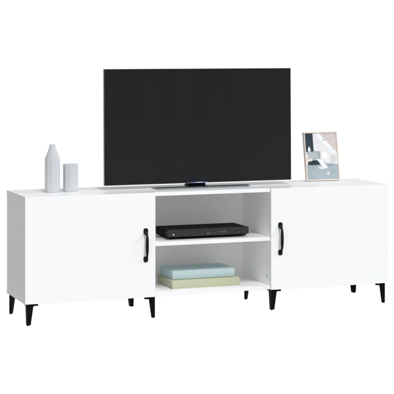 vidaXL TV Cabinet Black 150x30x50 cm Engineered Wood