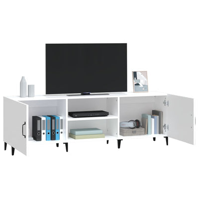 vidaXL TV Cabinet Black 150x30x50 cm Engineered Wood