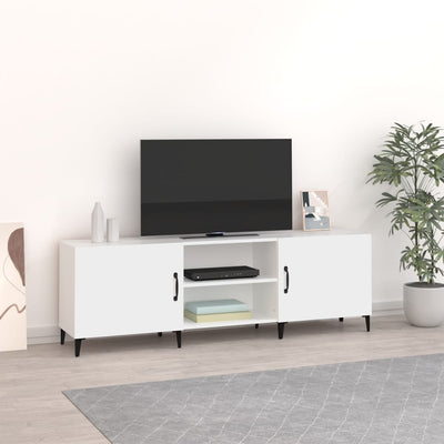vidaXL TV Cabinet Black 150x30x50 cm Engineered Wood