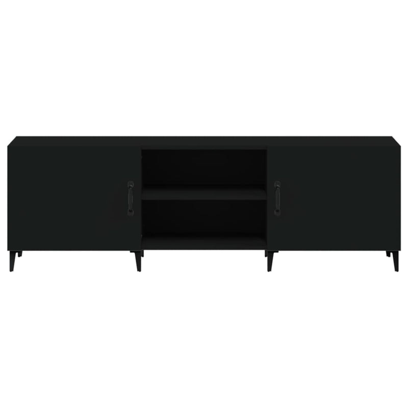 vidaXL TV Cabinet Black 150x30x50 cm Engineered Wood