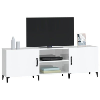 vidaXL TV Cabinet Black 150x30x50 cm Engineered Wood