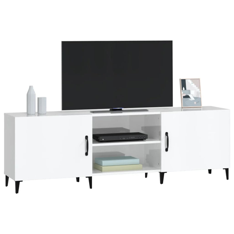 vidaXL TV Cabinet Black 150x30x50 cm Engineered Wood