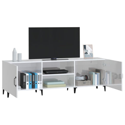 vidaXL TV Cabinet Black 150x30x50 cm Engineered Wood