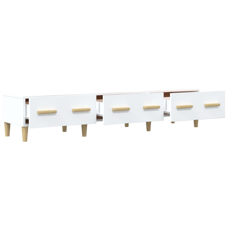 vidaXL TV Cabinet Smoked Oak 150x34.5x30 cm Engineered Wood