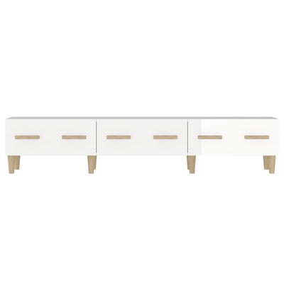 vidaXL TV Cabinet Smoked Oak 150x34.5x30 cm Engineered Wood